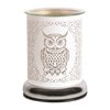 Electric Wax Melter Touch - White Silhouette Owl 17cm