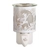 Wax Melter Plug In - White & Gold Silhouette Fly Fairy 13cm