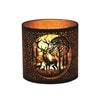 Tealight Wax Melter and Candle Holder - Black & Gold Silhouette Deer Family