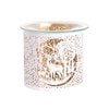 Tealight Wax Melter and Candle Holder -White&Gold Silhouette Melter Deer Family