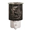 Wax Melter Plug In - Black & Gold Silhouette Deer Family 13cm