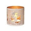 Tealight Wax Melter and Candle Holder -White & Gold Silhouette Melter seat fairy