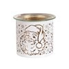 Tealight Wax Melter and Candle Holder - White & Gold Silhouette Melter Santa