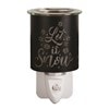 Wax Melter Plug In - Black & Gold Silhouette Let it 13cm