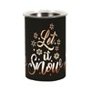 LED Melter Let It Snow Black 12cm