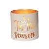 Tealight Wax Melter and Candle Holder - White & Gold Silhouette Melter Tis the