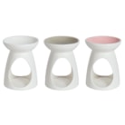 Wax Melt Burner Teardrop 3 Assorted Pink, White, Grey