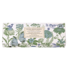 Cotton & Linen Set 3 Soap Gift Set by Michel Design Works