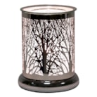 Electric Wax Melter Touch - Silver Silhouette Forest 17cm