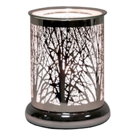 Electric Wax Melter Touch - Silver Silhouette Forest 17cm