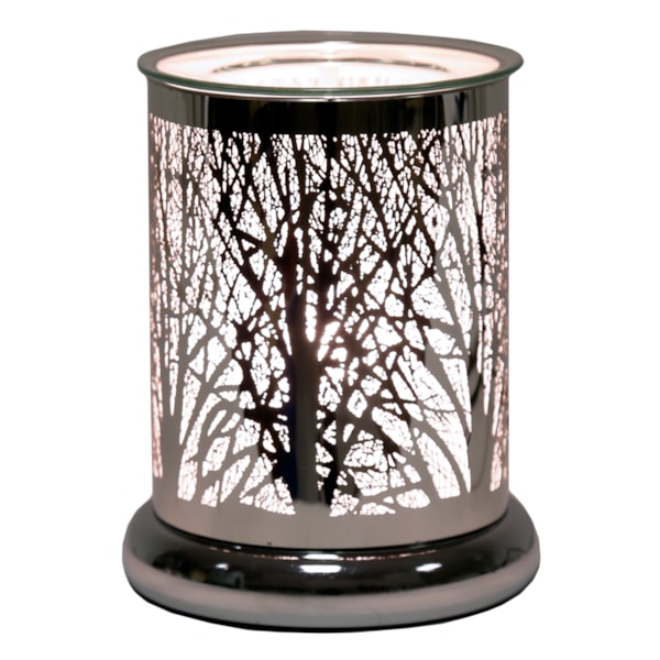 Electric Wax Melter Touch - Silver Silhouette Forest 17cm