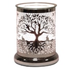 Electric Wax Melter Touch - Silver Silhouette Tree of Life 17cm