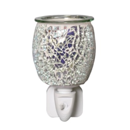 Wax Melter Plug In - Silver Glass Mosaic 12cm