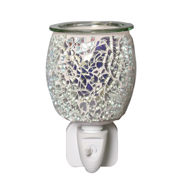 Wax Melter Plug In - Silver Glass Mosaic 12cm