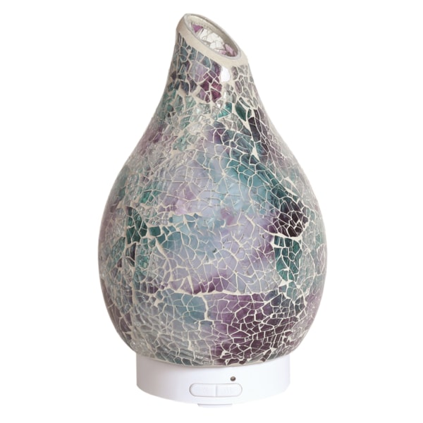 LED Ultrasonic Diffuser - Teal Crackle 23cm