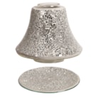 Jar Shade & Tray Set - Silver Crackle