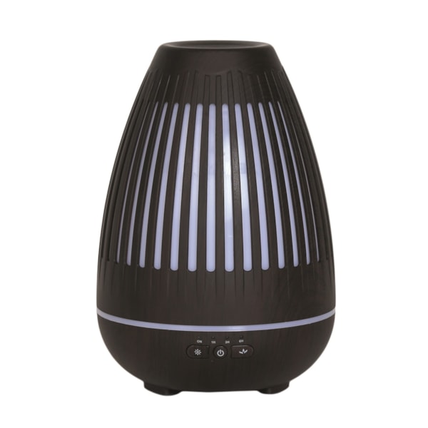 LED Ultrasonic Diffuser - Oval Grill Dark Wood 20cm