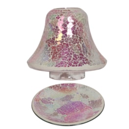 Jar Shade & Tray Set - Pink Crackle