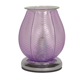 Electric Wax Melter Touch - Ribbed Lilac Lustre 18cm