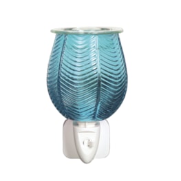 Wax Melter Plug In - Ribbed Aqua Lustre 12cm