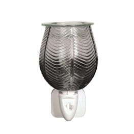 Wax Melter Plug In - Ribbed Grey Lustre 12cm