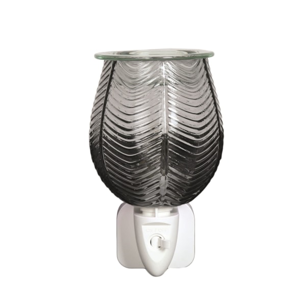 Wax Melter Plug In - Ribbed Grey Lustre 12cm