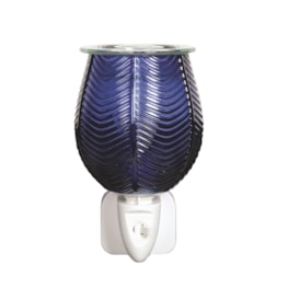 Wax Melter Plug In - Ribbed Blue Lustre 12cm