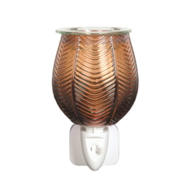 Wax Melter Plug In - Ribbed Amber Lustre 12cm