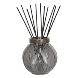 Grey Lustre Large Glass Reed Diffuser Bottle & 50 Fibre Reeds