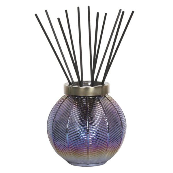 Indigo Lustre large Glass Reed Diffuser Bottle & 50 Fibre Reeds