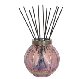 Pink Lustre Large Glass Reed Diffuser Bottle & 50 Fibre Reeds