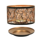 Jar Shade & Tray Set Metal Silhouette - Black Botanicals