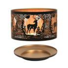 Jar Shade & Tray Set Metal Silhouette - Black Stag