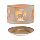 Jar Shade & Tray Set Metal Silhouette - White Stag