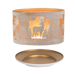 Jar Shade & Tray Set Metal Silhouette - White Stag