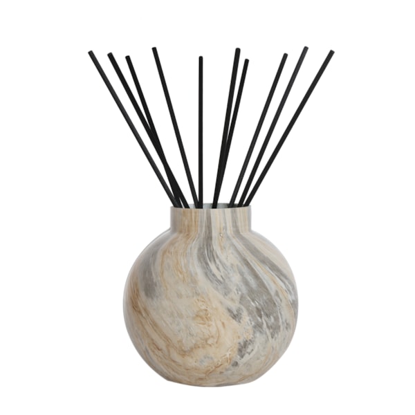 Grigio Marble Large Glass Reed Diffuser Bottle & 50 Fibre Reeds