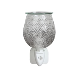 Wax Melter Plug In - Clear Glass Leaf 12cm