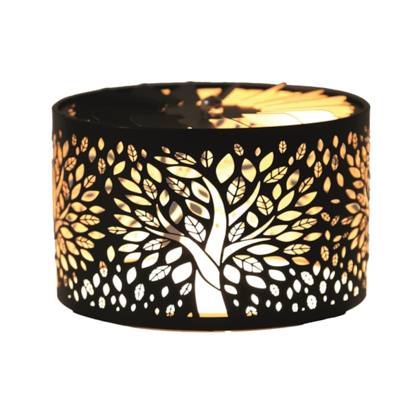 Carousel Shade Metal Silhouette - Black & Gold Tree of Life 13cm