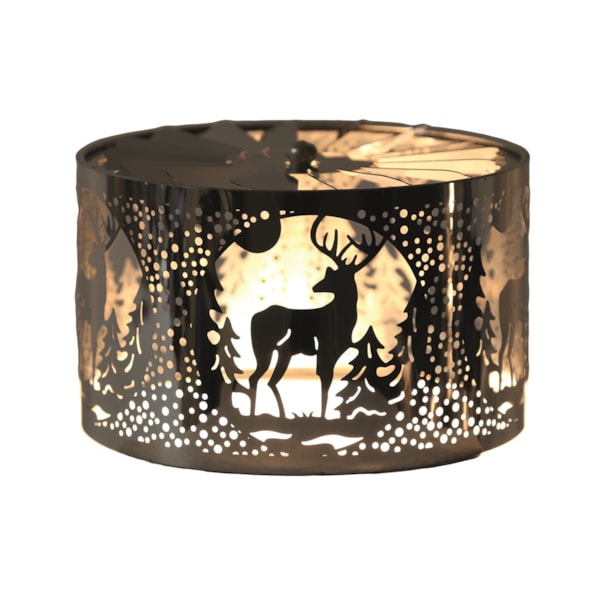 Carousel Shade Metal Silhouette - Silver Stag 13cm