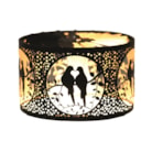 Carousel Shade Metal Silhouette - Black & Gold Doves 13cm