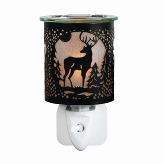 Wax Melter Plug In - Black & Gold Silhouette Stag 13cm