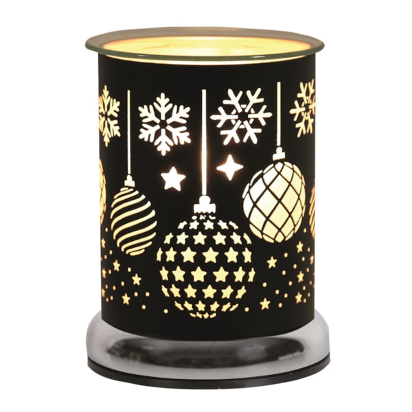 Electric Wax Melter Touch - Black Silhouette Baubles 17cm