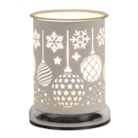 Electric Wax Melter Touch - White Silhouette Baubles 17cm