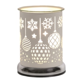 Electric Wax Melter Touch - White Silhouette Baubles 17cm