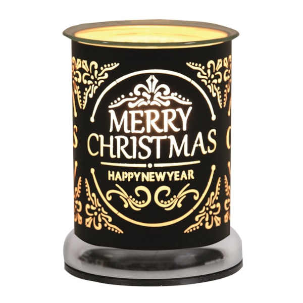 Electric Wax Melter Touch - Black Silhouette Merry Christmas 17cm