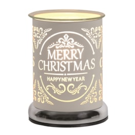 Electric Wax Melter Touch - White Silhouette Merry Christmas 17cm