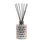 Silver Lustre Glass Reed Diffuser Bottle & 50 Fibre Reeds