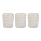 Clear Lustre Set of 3 Tealight Votive Holder