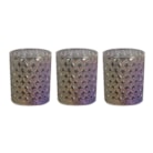 Grey Lustre Set of 3 Tealight Votive Holder