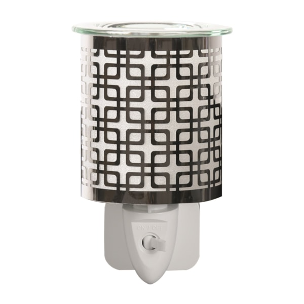 Wax Melter Plug In - Chrome Squares 13cm